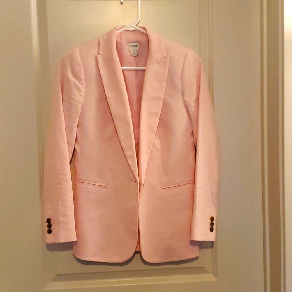 Good condition and worn once. J Crew Pink Linen Blazer